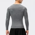 thumbnail image 4 of Mgmyaa Men's High Elastic Compression Shirt Long Sleeve Performance Top for Sports Running and Athletic Activities, 4 of 6