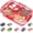 Red, variant on Snackle Box Container with Lid Travel Charcuterie Box with Handle Organizer for Candy, Fruit, Nuts, Veggies, Snacks, Beach Essentials, Portable Lunch Box