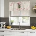thumbnail image 4 of 2 Pack Valances for Window, Pink Tulip Short Curtains for Kitchen Bedroom Living Room, Spring Floral Romantic Flowers Rustic Rod Pocket Small Window Treatment Valance Drapes 54 x 18 Inch, 4 of 8