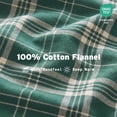 thumbnail image 4 of Regency Heights 100% Cotton Flannel Sheet Set Queen Size, 4-Piece Brushed Flannel Bed Sheets, Classic Holiday Green Plaid Bedding Set with Deep Pocket Fitted Sheet & Pillowcases, Gift for Christmas, 4 of 8