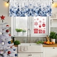 thumbnail image 5 of 2 Pack Valances for Window, Blue Blooms Floral Short Curtains for Kitchen Bedroom Living Room, Farmhouse Spring Flowers Botanical Rod Pocket Small Window Treatment Valance Drapes 60 x 18 Inch, 5 of 8