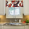 thumbnail image 3 of Red Raccoon and Face Valance Curtains 54"x18" Rod Pocket for Kitchen Living Room Windows Farmhouse Decor, 3 of 6