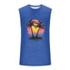 thumbnail image 4 of Camiseta sin mangas de cuello redondo para hombre, informal, a la moda, con estampado, deportiva, de poliéster, 4 of 5