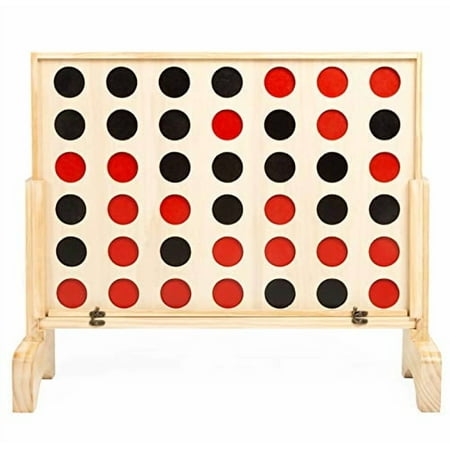 Play Platoon Giant Wooden Drop 4 Outdoor Game - Four in a Row Wins (Giant Wooden Drop 4)