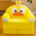 thumbnail image 2 of naioewe Plush Foldable Kids Sofa Cover , Cute Cartoon Cushion Back Office Chair Cushion Sofa Home Decoration Cushion Lumbar Support, AJ, 2 of 4