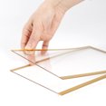 thumbnail image 5 of M&T Displays Desktop Acrylic Sign Menu Holder Double Sided T Shape Tabletop 4x6 Inch Gold Border Bottom Loading Clear Ad Frame for Restaurant Store Wedding Party Event (12 pack), 5 of 8