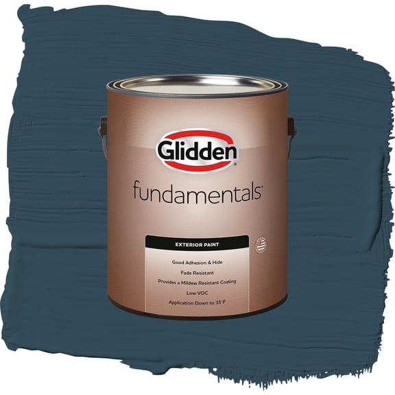 Glidden Fundamentals Sailor's Coat Flat Exterior Paint and Primer, 1 Gallon