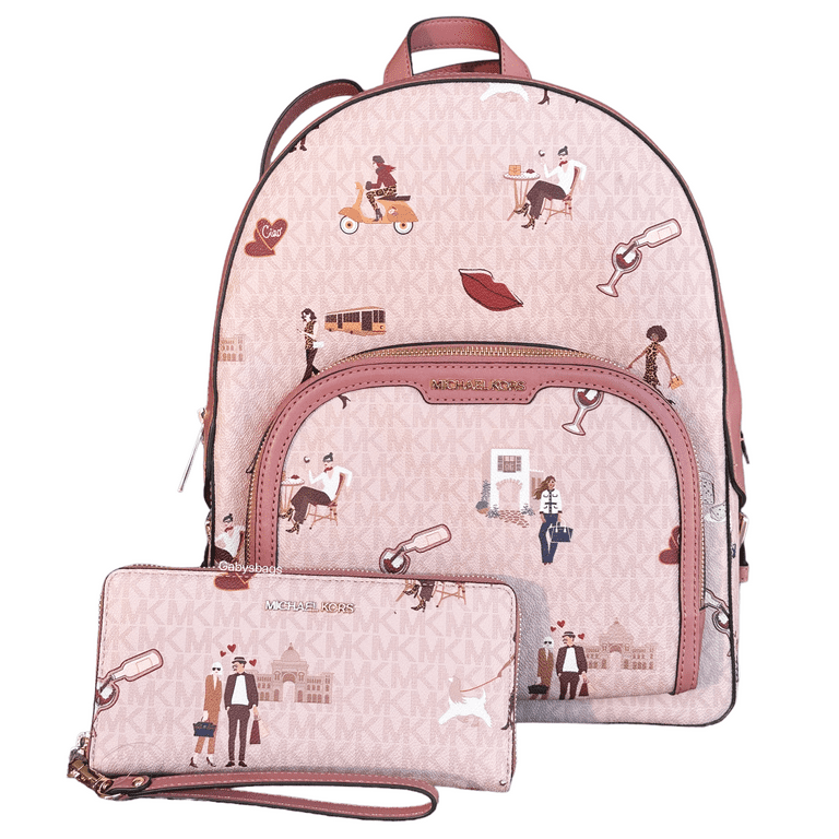 Michael Kors Jet Set Girls Jaycee Large Backpack Blush Pink MK +