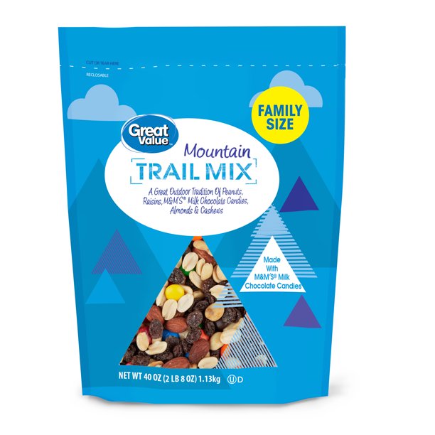 Great Value Mountain Trail Mix Family Size, 40 oz - Walmart.com ...