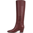 thumbnail image 4 of Franco Sarto Women's L-Sorelina Knee High Boots Bordo Red Leather Wide Calf 8.5M, 4 of 6
