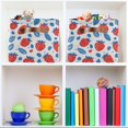 thumbnail image 6 of Yayeee Canvas Storage Basket with Handles for Shelves Fabric Bins Closet Organizer, Playful Strawberries, 6 of 8