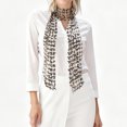 thumbnail image 3 of Unique Bargains 1 Pc Scarf Sequined Cut-Out Neck Scarf Black Gold Tone, 3 of 6