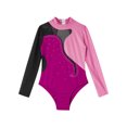 thumbnail image 3 of MSemis Kids Girls Gymnastic Leotard Ballet Dance Workout Bodysuit Tops Dancewear Hot Pink 14, 3 of 5