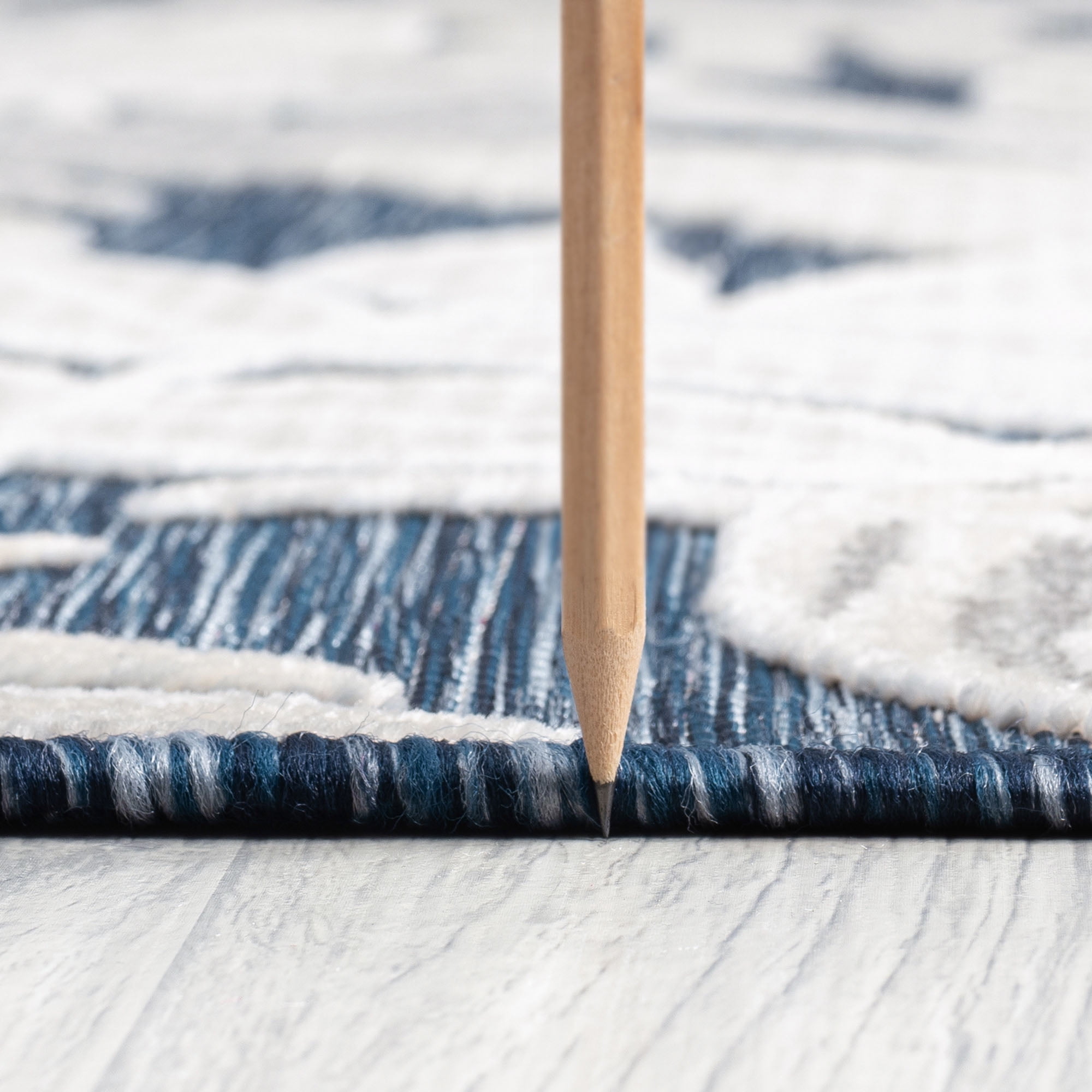 2x3 Water Resistant, Small Indoor Outdoor Rugs for Patios, Front Door Entry, Entryway, Deck, Porch, Balcony | Outside Area Rug for Patio | Dark Blue, Floral | Size: 1'11'' x 3'