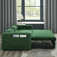 thumbnail image 3 of 3 in 1 Convertible Sleeper Sofa Bed, 55" Modern Convertible Sofa Bed with 2 Detachable Arm Pockets,Velvet Pull Out Couch with Pull Out Bed for Living Room Furniture,Green, 3 of 8