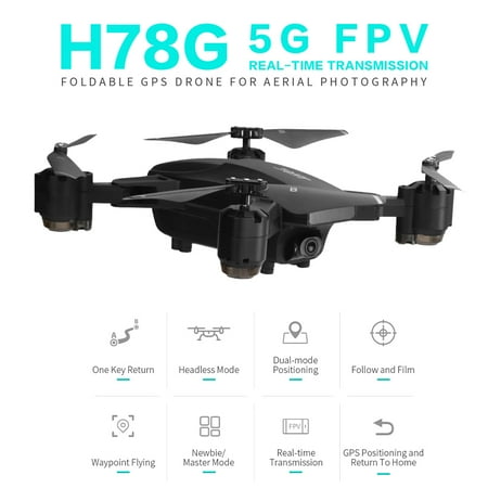 JJR C H78G Drone with Camera 1080P 5G Wifi FPV Foldable Altitude Hold RC Quadcopter Walmart