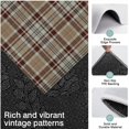 thumbnail image 3 of Brown Beige Plaid Checkered Pattern Kitchen Rugs Sets Of 3,Kitchen Runner Rugs Non Skid Washable,Decorative Kitchen Floor Mats for Kitchen,Sink,Laundry,17"x30"+ 17"x47" + 17"x59", 3 of 6
