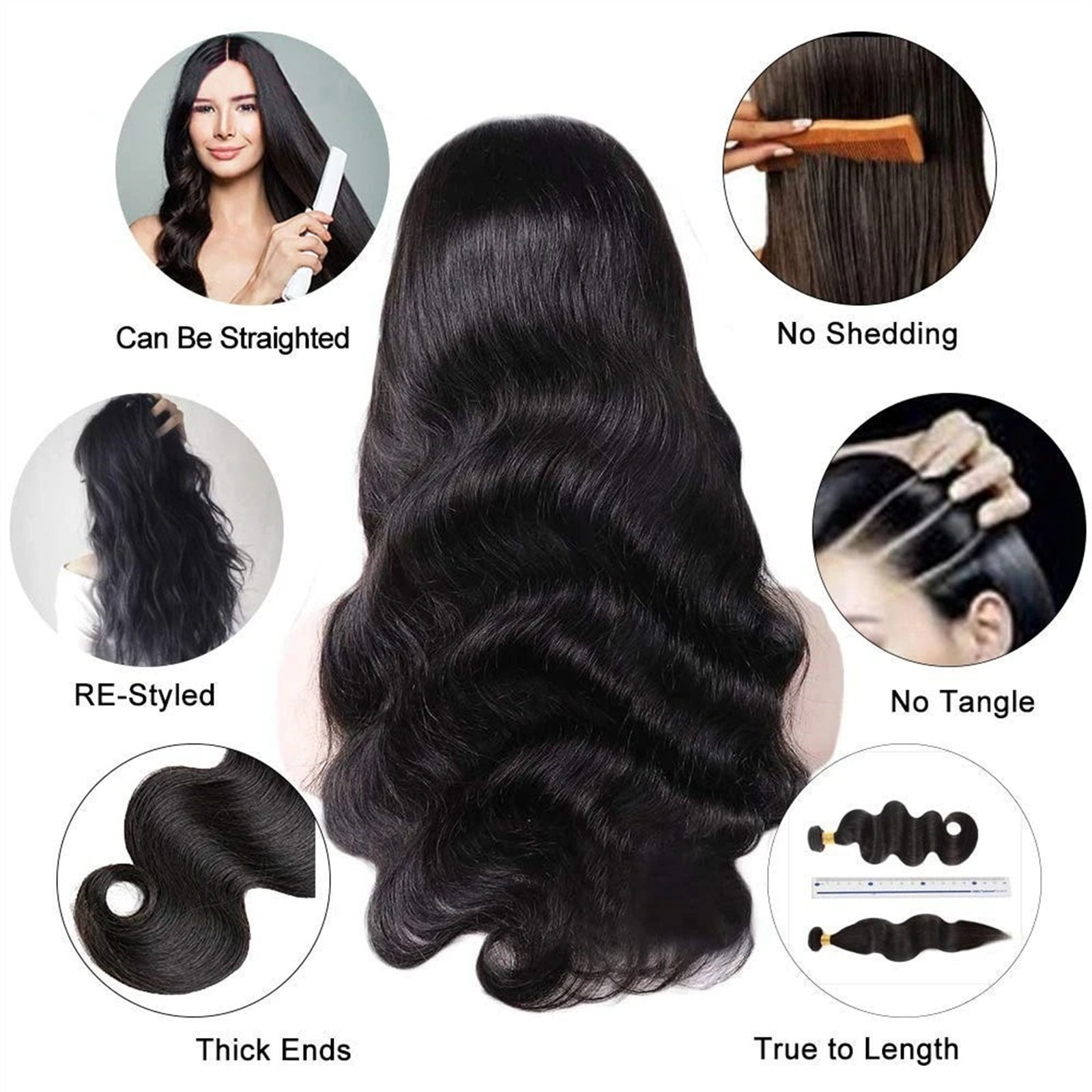 U Part Wig Body Wave U Part Human Hair Wig for Women Brazilian Remy Hair 10-26inch Glueless Full Head U Shape Clip in Wigs Natural Color