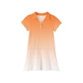 thumbnail image 5 of CCRFTGI Girls Polo Dress Size 6-7 Short Sleeve School Uniform Casual Gradient Pleated Flare Skater Polo Dresses Summer Button Collared Picque Polo Dress Orange 5-6 Years, 5 of 5