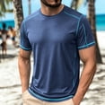 thumbnail image 2 of hlysgo Mens Workout Quick Dry Shirts Athletic Moisture Wicking Running Gym Mesh Shirt Performance Lightweight T-Shirts Dark Blue,6XL, 2 of 5