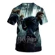 thumbnail image 3 of Camiseta De Manga Corta Con Estampado Suelto De Harry Potter, 3 of 5