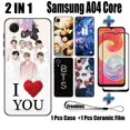thumbnail image 2 of Funda De Teléfono 2 En 1 Para Samsung A04 Core Con Protector De Pantalla De Cerámica Curvada Diseño BTS, 2 of 4