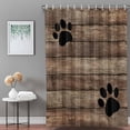 thumbnail image 3 of Bathroom Shower Curtain Farmhouse Dog Paws Waterproof Shower Curtains with Hooks, Animal Claws Vintage Wood Board Bath Curtains Bathtub Curtain Home Decor 60x72in, 3 of 9