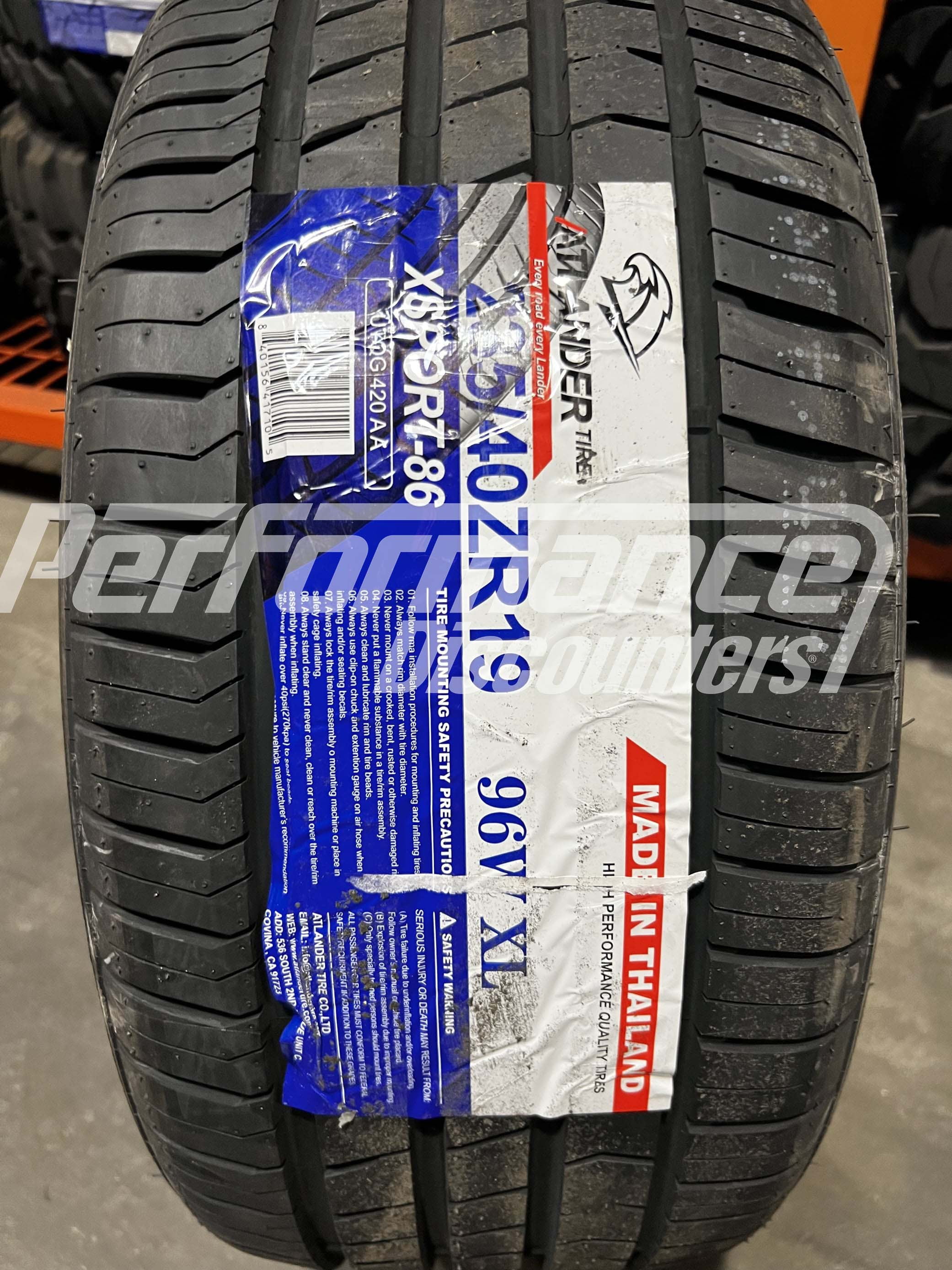 Atlander Xsport-86 235/40R19 96W Tire - Walmart.com