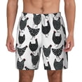 thumbnail image 3 of Uemuo Retro Rooster Pattern Mens Swim Trunks Quick Dry Board Shorts with Mesh Lining, Stretch Beach Shorts Quick Dry No-Chafing Board Shorts-Large, 3 of 9