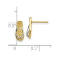 thumbnail image 2 of 10k With Rhodium Flip Flop Earrings 11.74x5.2mm Wide Stud Earring for Women, 2 of 2