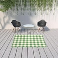 thumbnail image 7 of HomeRoots 5' x 8' Green and Ivory Geometric Stain Resistant Indoor Outdoor Area Rug, 7 of 7