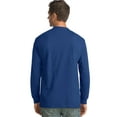 thumbnail image 4 of Hanes Essentials Men's Cotton Long Sleeve T-Shirt Navy M, 4 of 4