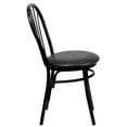 thumbnail image 6 of BizChair 2 Pack Fan Back Metal Chair - Black Vinyl Seat, 6 of 8