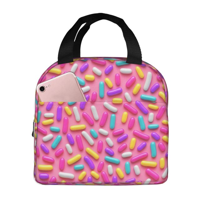 Disketp Colorful Donuts 1 Bolsa Térmica para Almuerzo para Hombre y Mujer, Ideal para Trabajo, Senderismo y Picnic
