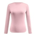 thumbnail image 4 of TTUHYWXI Womens Long Sleeve Shirts Basic Compression Going Out Crop Tops Fall Fashion Y2K Clothes 2026 (Light Pink, M), 4 of 4