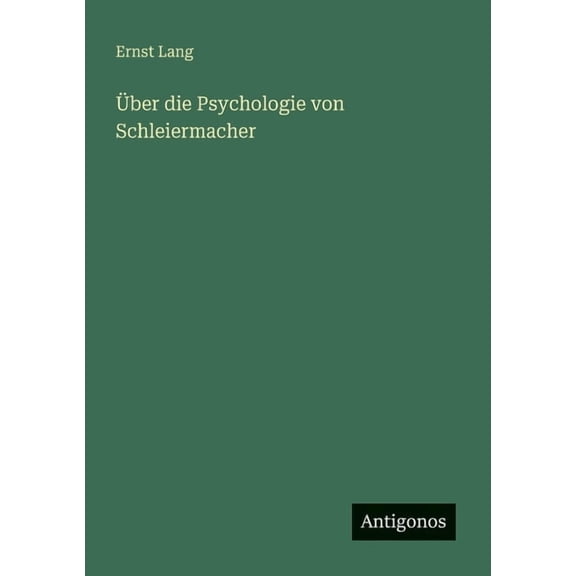 Über die Psychologie von Schleiermacher, (Paperback)