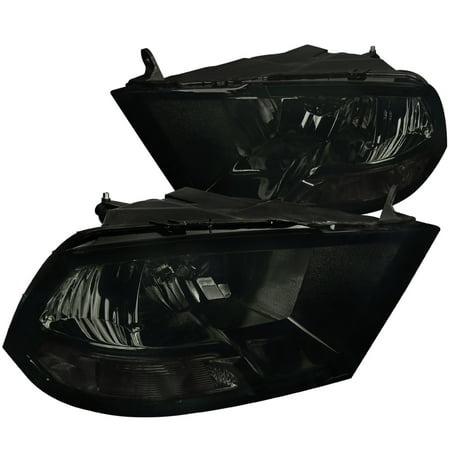 2011 Dodge 3500 Headlights Spec-D Tuning For 2009-2019 Dodge Ram 1500 2500 3500 Smoke Headlights Front Driving Head Lamp Pair 2009 2010 2011 2012 2013 2014 2015 2016 2017 2018 2019 ()
