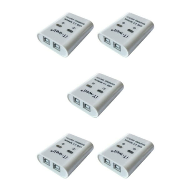 Methold Portable 2 in 1 Out Splitter and Plug Device Sharing USB Printer Play Hub Type2