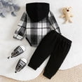 thumbnail image 3 of HCNTES Toddler Boy Winter Clothes Baby Boy Clothes Boy Outfits Baby Plaid Hoodie Romper Pants Fall Winter 0 3 6 9 12 18 Months Baby Clothes for Boy Baby Winter Clothes, 3 of 6