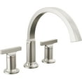 thumbnail image 2 of Delta T2788-CZ-PR-LHP Tetra Tub Deck Mounted Roman Tub Filler - Lumicoat Champagne Bronze, 2 of 5