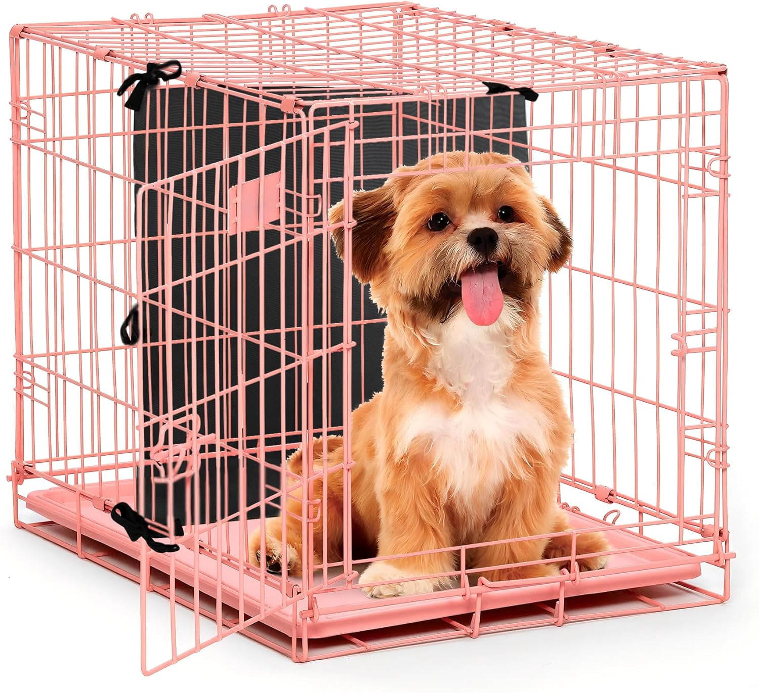 Adjustable Soft Dog Crate Divider Panel for 36" Crate, Black 27" H x 28.5"