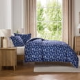 thumbnail image 2 of Virtu Comforter Sets, All Season Lightweight Botanical Full Size Comforter Sets, 3-Pc Bedding Sets, Majestic Blue/Cloud Stone, 2 of 8