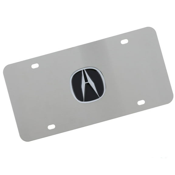 Acura Logo License Plate (Black on Chrome)