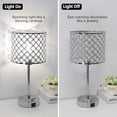 thumbnail image 5 of Crystal Table Lamp with 2 USB Ports, 3-Way Dimmable Bedside Touch Lamp Decorative Nightstand Lamp Silver Crystal Lamp Shade Accent Bedside Light for Bedroom Living Room Dresser, 6W 4000K Bulb Included, 5 of 6