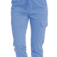 thumbnail image 3 of Pantalones cargo casuales para mujer, pantalones sueltos con cordón elástico de cintura media y bolsillo lateral, 3 of 6