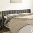 thumbnail image 6 of vidaXL Headboard with Ears Dark Gray 57.9"x6.3"x46.5"/50.4" Velvet, 6 of 30