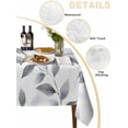 thumbnail image 2 of Gray Leaves Table Cloth, Spring Rustic Branches Botanical Waterproof Tablecloth for Rectangle Tables, Reusable Washable Fabric Table Cover for Restaurant Kitchen Dining Tables 60"x120", 2 of 6