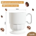 thumbnail image 3 of Hard Plastic Coffee Cup Disposable Mug - 40 Count (White), 3 of 7