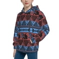 thumbnail image 2 of Lsque Vintage Corn Pattern in Red Blue Patten Youth Hoodie Sweatshirt Pullover with Kangaroo Pocket Boys and Girls Hoodie Warm Hoodie for Kids-Large, 2 of 6
