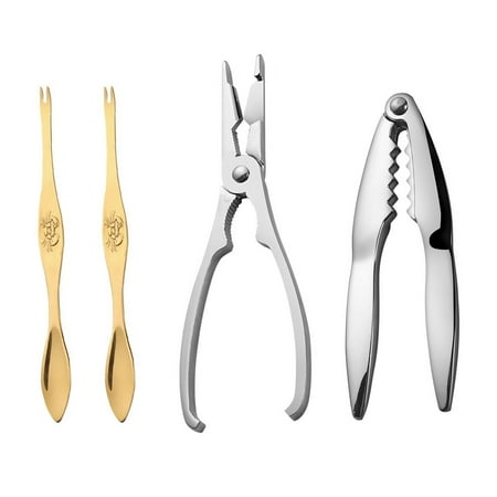 

4pcs 304 Stainless Steel Crab Eating Picks Crab Eating Tools (Assorted Color)